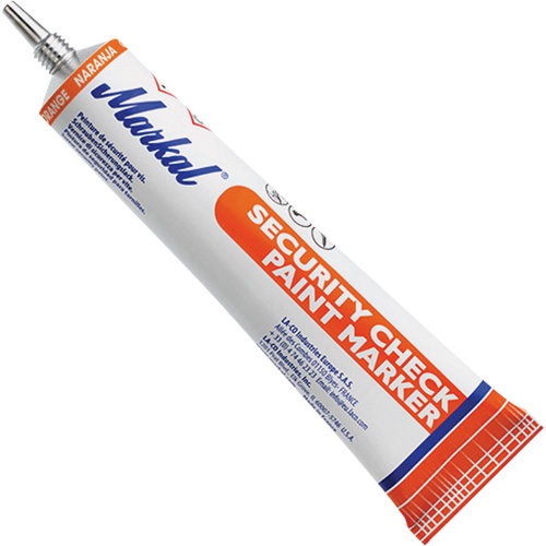 Security Check Paint Marker, 1.7 oz., Tube, Orange Ottawa Fastener Supply