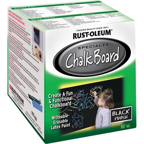 Chalk Board Paint, 877 ml, Can, Black Ottawa Fastener Supply