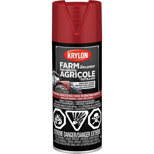 Peinture en a&eacute;rosol pour la ferme et l'&eacute;quipement, Rouge International Harvester, Tr&egrave;s brillant, 340 g, Canette a&eacute;rosol Ottawa Fastener Supply