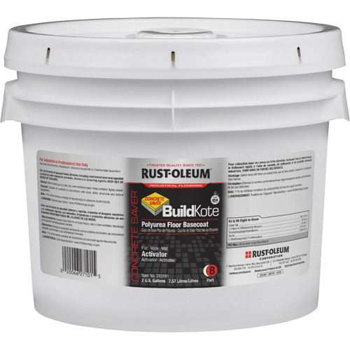 Concrete Saver&reg; BuildKote Polyurea Floor Coating Primer Part B, 2 Gal., Pail, Clear/Tint Base Ottawa Fastener Supply