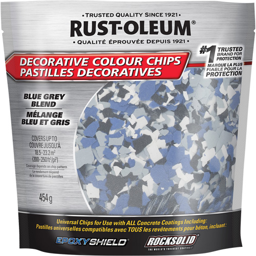 Decorative Colour Chips, 474 g, Bag, Blue Grey Blend Ottawa Fastener Supply
