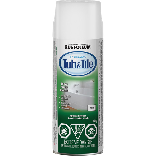 Specialty Tub & Tile Spray Paint, Aerosol Can, White Ottawa Fastener Supply