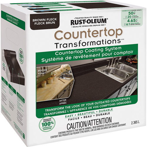 Countertop Transformations&reg; Fleck Countertop Coating System, 2.37 L, Kit, Brown Fleck Ottawa Fastener Supply
