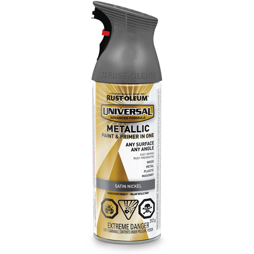 Universal&reg; Spray Paint, Satin Nickel, Satin, Aerosol Can Ottawa Fastener Supply