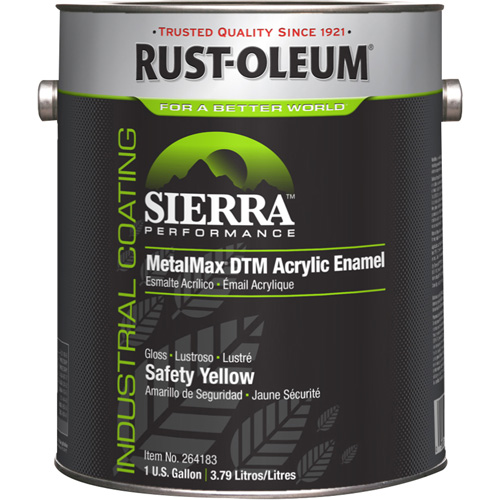 Sierra Performance MetalMax&reg; Plus DTM Acrylic Enamel, Gallon, Yellow Ottawa Fastener Supply