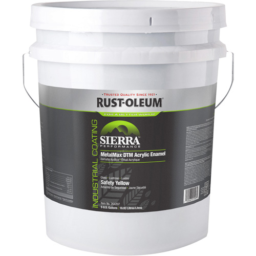 Sierra Performance MetalMax&reg; Plus DTM Acrylic Enamel, 5 gal., Pail, Yellow Ottawa Fastener Supply