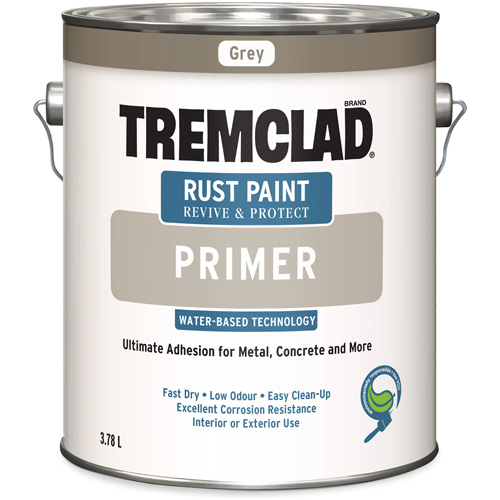 Tremclad&reg; Water-Based Rust Paint Primer, 3.78 L, Gallon, Grey Ottawa Fastener Supply