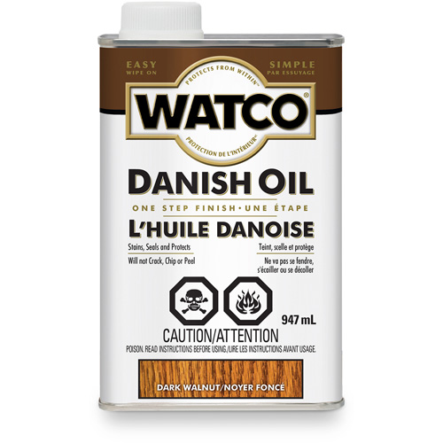Huile danoise Watco, 947 ml, Noyer fonc&eacute;, Transparent Ottawa Fastener Supply