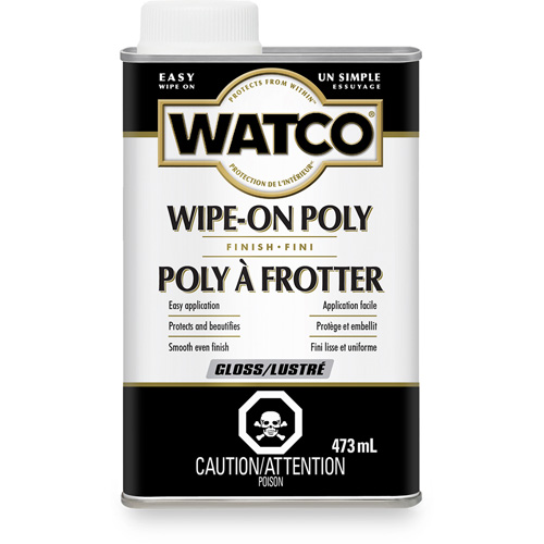 Teinture &agrave; essuyage en poly Watco, 473 ml, Transparent, Brillant Ottawa Fastener Supply