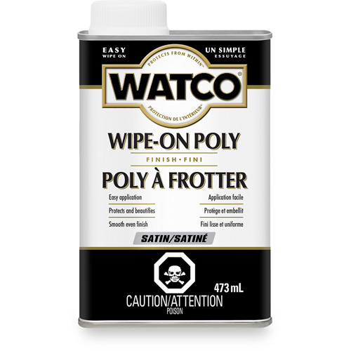 Teinture &agrave; essuyage en poly Watco, 473 ml, Transparent, Satin Ottawa Fastener Supply