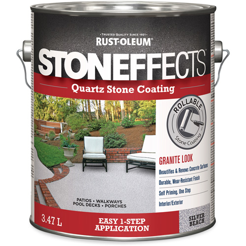 Stoneffects Quartz Stone Coating, 3.78 L, Water-Based, Textured, Grey Ottawa Fastener Supply