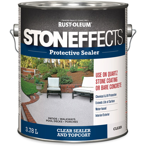 Produit d'&eacute;tanch&eacute;ifi&eacute; protecteur pour b&eacute;ton Stoneffects, 3,78 L, &agrave; l'eau, Transparent, Transparent Ottawa Fastener Supply