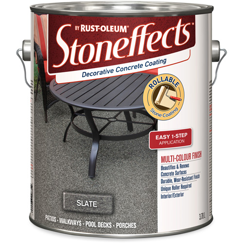 Rev&ecirc;tement de b&eacute;ton d&eacute;coratif Stoneffects, 3,4 L, &agrave; solvants, Textur&eacute;, Gris Ottawa Fastener Supply