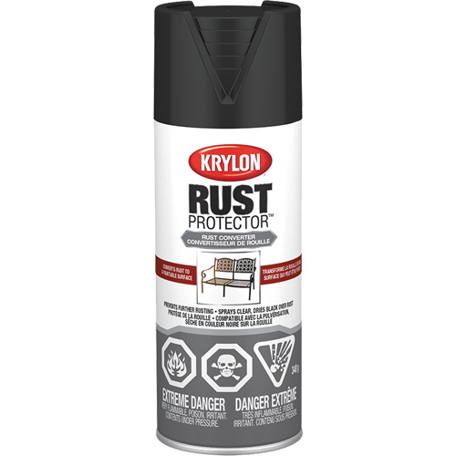 Rust Protector&reg; Rust Converter Primer, Black Primer, Very Flat, 12 oz., Aerosol Can Ottawa Fastener Supply