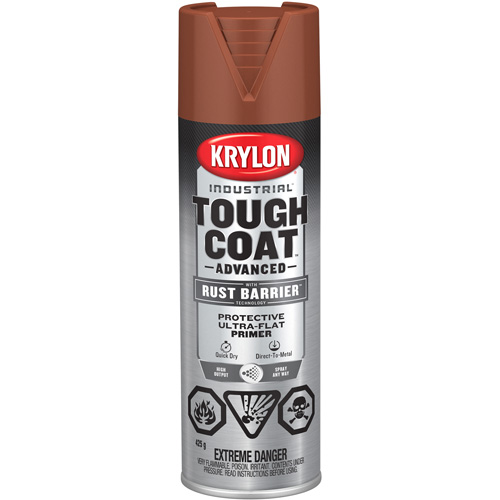 Peinture Tough Coat avec technologie Rust Barrier, Appr&ecirc;t oxyde rouge, Ultra-mat, 425 g, Canette a&eacute;rosol Ottawa Fastener Supply