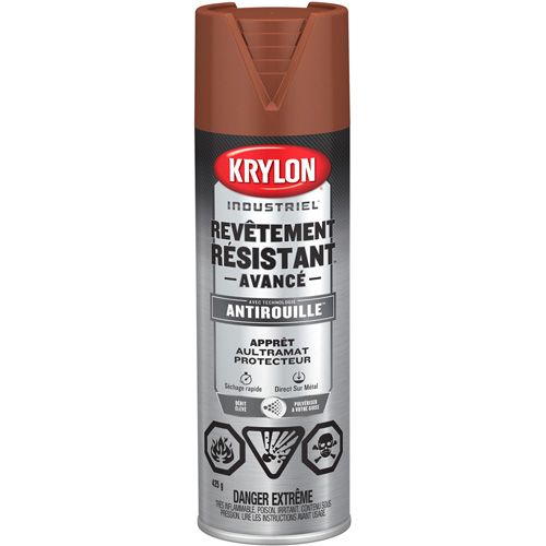 Peinture Tough Coat avec technologie Rust Barrier, Appr&ecirc;t oxyde rouge, Ultra-mat, 425 g, Canette a&eacute;rosol Ottawa Fastener Supply