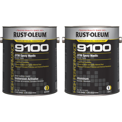 Ensemble de base et d'activateur pour mastic &eacute;poxy DTM du syst&egrave;me 9100, Aluminium, Gallon Ottawa Fastener Supply