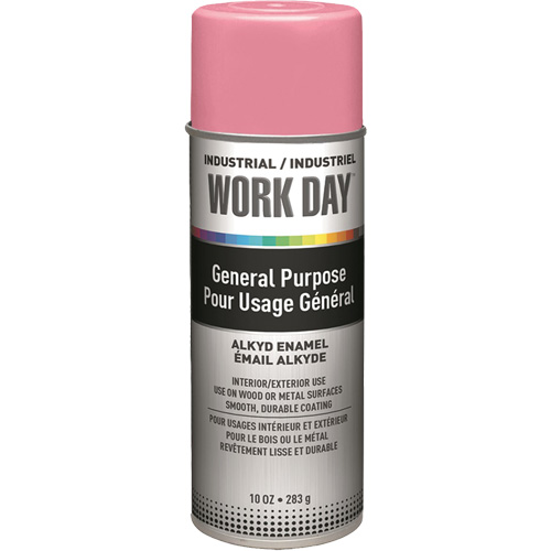 Peinture industrielle Work Day, Rose, Brillant, 10 oz, Canette a&eacute;rosol Ottawa Fastener Supply
