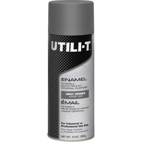 UTILI-T General Purpose Enamel Spray Paint, Grey Primer, 10 oz./283 g, Aerosol Can Ottawa Fastener Supply
