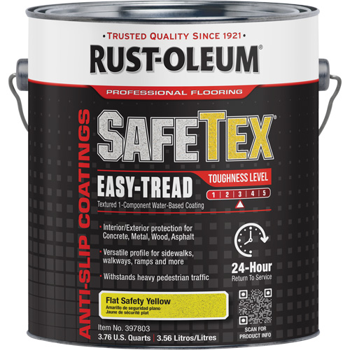 Rev&ecirc;tement d'acrylique SafeTex Easy-Tread, 1 gal., &agrave; l'eau, Plat/Textur&eacute;, Jaune Ottawa Fastener Supply