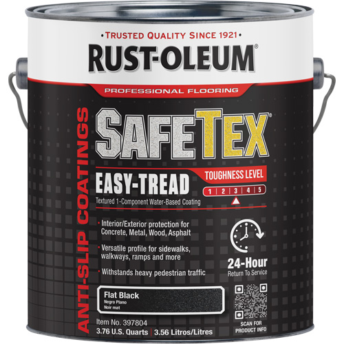 Rev&ecirc;tement d'acrylique SafeTex Easy-Tread, 1 gal., &agrave; l'eau, Plat/Textur&eacute;, Noir Ottawa Fastener Supply