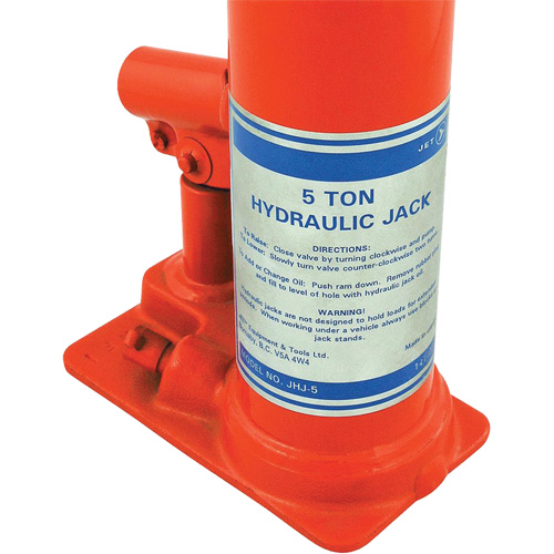 JHJ-5 Super Heavy-Duty Bottle Jack, 5 Ton(s), 15-3/8" Raised Height Ottawa Fastener Supply