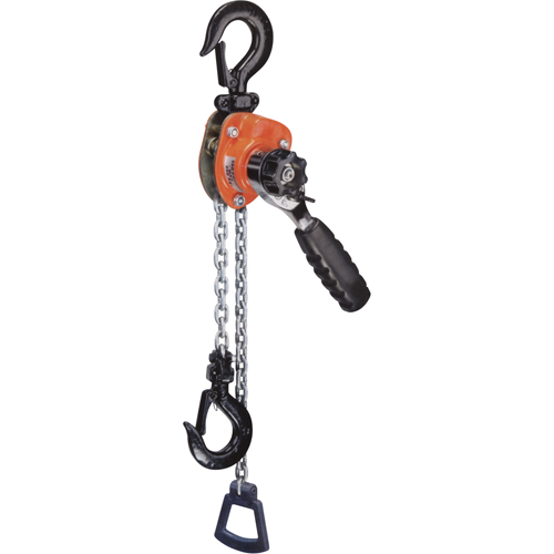 Series 602 Mini Ratchet Lever Hoist, 10' Lift, 550 lbs. (0.275 tons) Capacity, Steel Chain Ottawa Fastener Supply