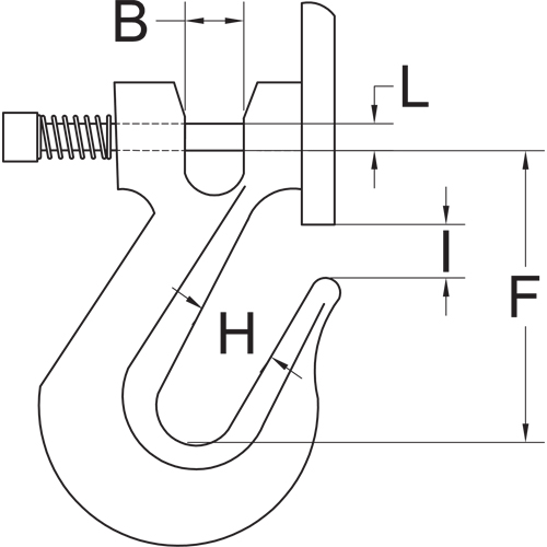 Clevis Grab Hook with Latch - Grade 70 Ottawa Fastener Supply