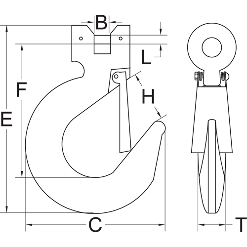 Clevis Slip Hook with Latch - Grade 70 Ottawa Fastener Supply