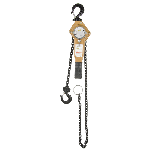 Heavy Duty Gold Series Lever Chain Hoist, 5' Lift, 1500 lbs. (0.75 tons) Capacity, Alloy Steel Chain Ottawa Fastener Supply