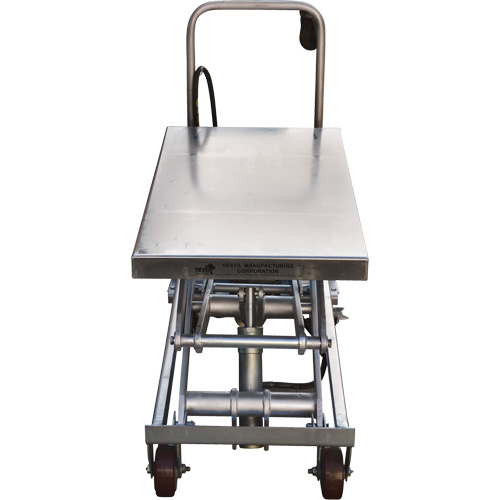 Pneumatic Hydraulic Scissor Lift Table, Stainless Steel, 35-1/2" L x 20" W, 800 lbs. Cap. Ottawa Fastener Supply
