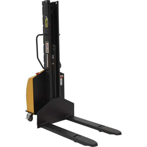 Narrow Mast Powered Lift Stacker, Electric Operated, 1000 lbs. Capacity, 63" Max Lift Ottawa Fastener Supply