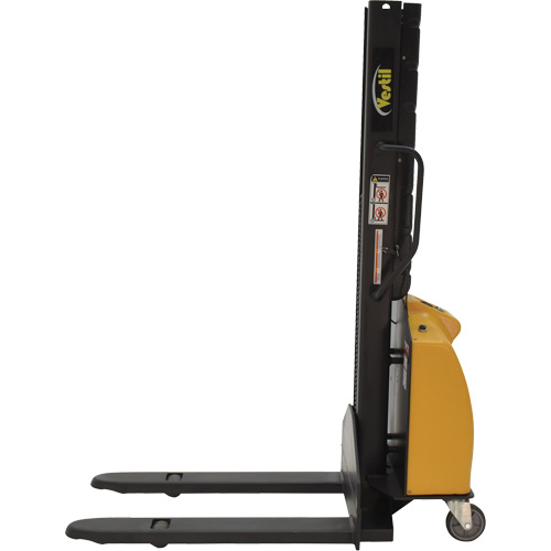 Narrow Mast Powered Lift Stacker, Electric Operated, 1000 lbs. Capacity, 63" Max Lift Ottawa Fastener Supply