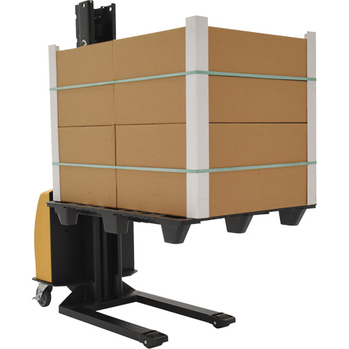 Narrow Mast Powered Lift Stacker, Electric Operated, 1000 lbs. Capacity, 63" Max Lift Ottawa Fastener Supply