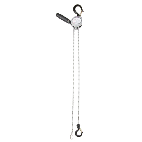 Mini Lever Hoist, 5' Lift, 500 lbs. (0.25 tons) Capacity, Zinc Plated Chain Ottawa Fastener Supply