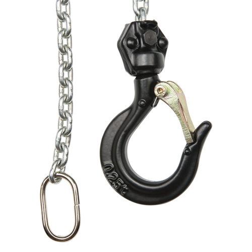 Mini Lever Hoist, 5' Lift, 500 lbs. (0.25 tons) Capacity, Zinc Plated Chain Ottawa Fastener Supply