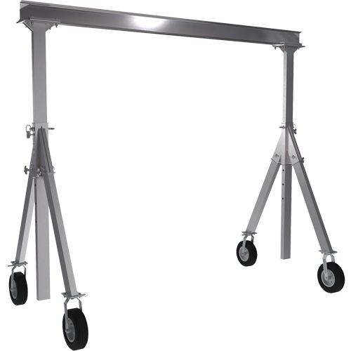 Adjustable Aluminum Gantry Crane, 10' L, 1500 lbs. (0.75 tons) Capacity Ottawa Fastener Supply