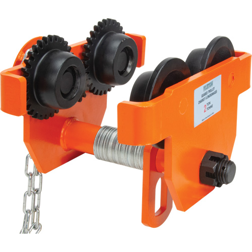 Adjustable Trolley with Safety Plates, 6000 lbs. (3 tons) Capacity, 3-15/16" - 5-14/16" Ottawa Fastener Supply