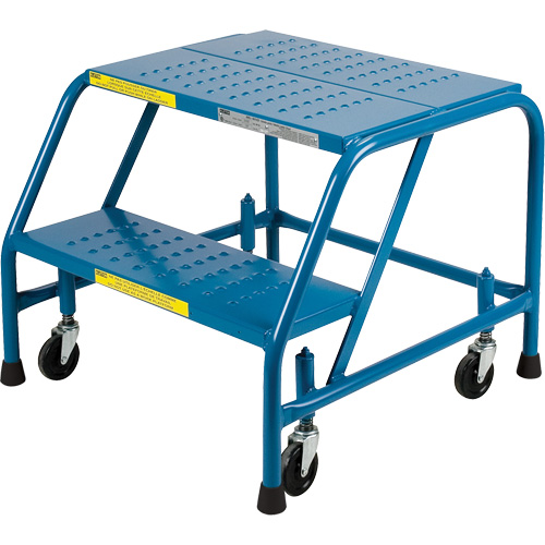 CSA-Certified Rolling Step Ladder, 2 Steps, 22" Step Width, 19" Platform Height, Steel Ottawa Fastener Supply