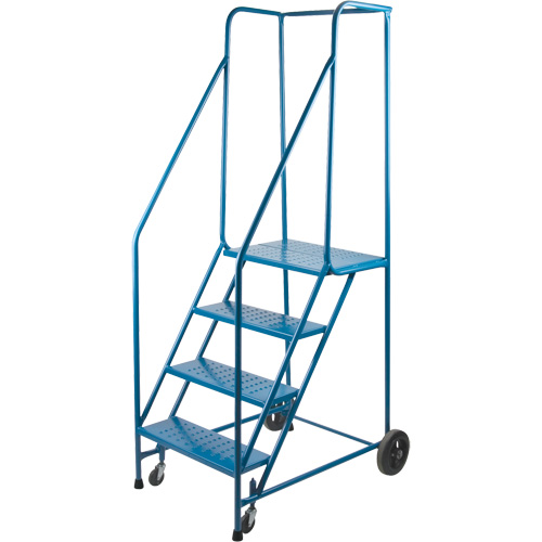 CSA-Certified Rolling Step Ladder, 4 Steps, 22" Step Width, 37" Platform Height, Steel Ottawa Fastener Supply