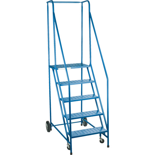 CSA-Certified Rolling Step Ladder, 5 Steps, 22" Step Width, 46" Platform Height, Steel Ottawa Fastener Supply