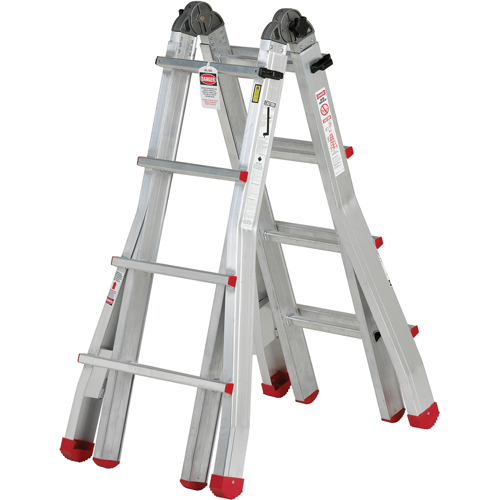 Industrial Extra Heavy-Duty Multi-Purpose Jaws Telescopic Ladders, 9' - 15', Aluminum, 300 lbs., CSA Grade 1A Ottawa Fastener Supply