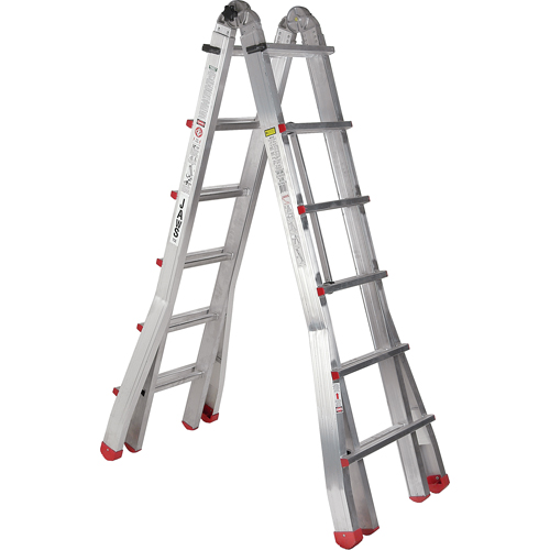 Industrial Extra Heavy-Duty Multi-Purpose Jaws Telescopic Ladders, 13' - 23', Aluminum, 300 lbs., CSA Grade 1A Ottawa Fastener Supply
