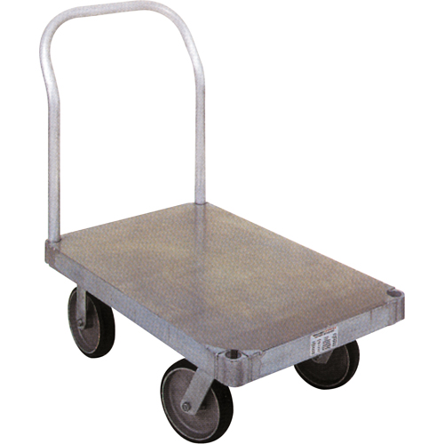 Aluminum Platform Truck, 24" W x 36" L, 2000 lbs. Cap., Rubber Wheels Ottawa Fastener Supply