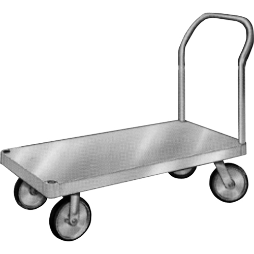 Aluminum Platform Truck, 24" W x 36" L, 2000 lbs. Cap., Rubber Wheels Ottawa Fastener Supply
