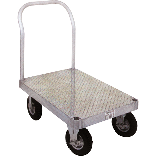 Aluminum Platform Truck, 36" W x 72" L, 2000 lbs. Cap., Rubber Wheels Ottawa Fastener Supply