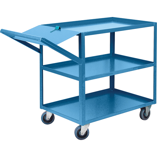 Order Picking Carts, 36" H x 24" W x 64" D, 3 Shelves, 1200 lbs. Capacity Ottawa Fastener Supply