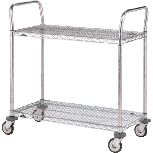 Chariots utilitaires standards, Acier inoxydable, 24" x 39" x 24", Capacit&eacute; 500 lb Ottawa Fastener Supply