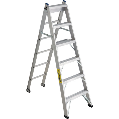 2700 Series Industrial Duty Multi-Way Ladders, 6', Aluminum, 250 lbs. Cap., ANSI 1, CSA 1 Ottawa Fastener Supply