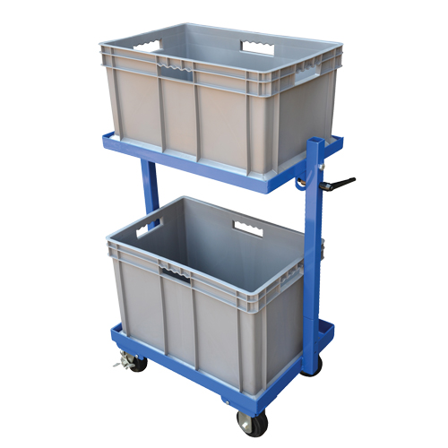 Stock Cart, Steel, 30-11/16" W x 19-1/4" D, 2 Shelves, 200 lbs. Capacity Ottawa Fastener Supply
